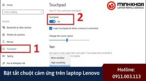 Bat tat chuot cam ung tren laptop Lenovo