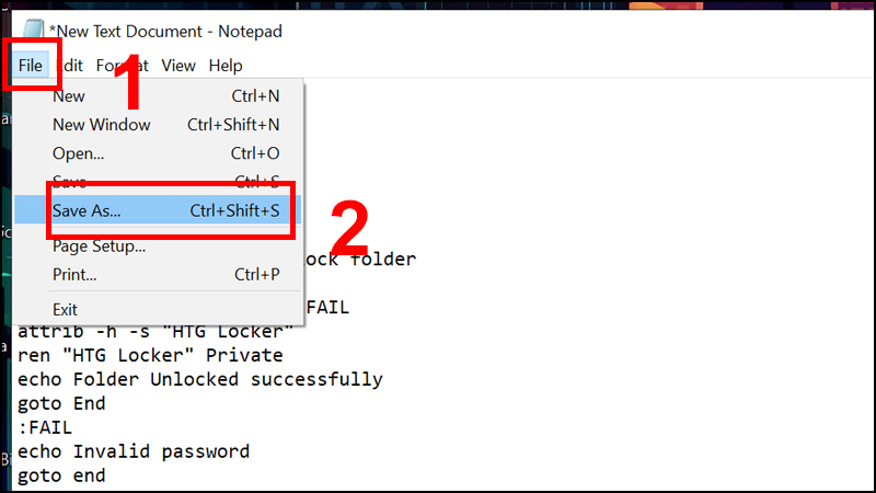 Cách đặt mật khẩu cho Folder bằng đoạn mã lệnh
