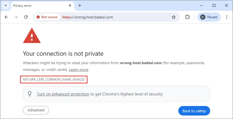 Cách khắc phục lỗi NETERR_CERT_COMMON_NAME_INVALID trên Win 10 14 NETERR CERT COMMON NAME INVALID 7