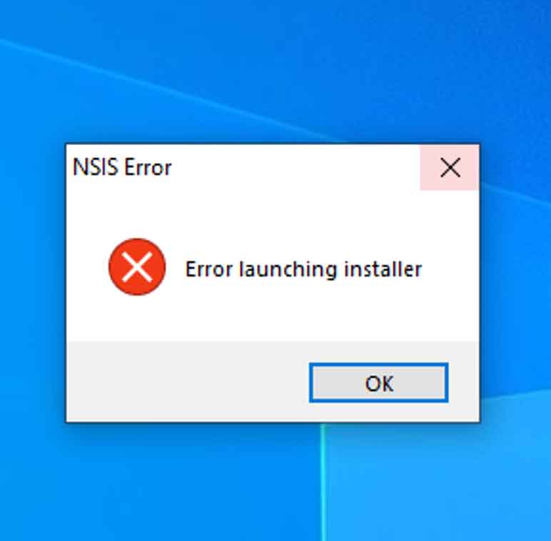 Cách sửa lỗi Error launching installer