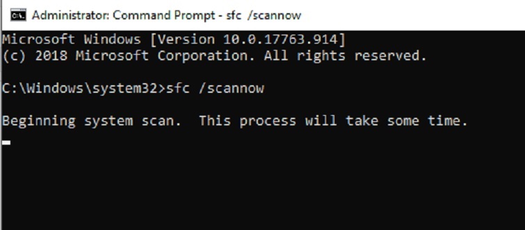 Tiến hành quét kiểm tra tệp hệ thống để sửa lỗi MMC could not create the snap-in