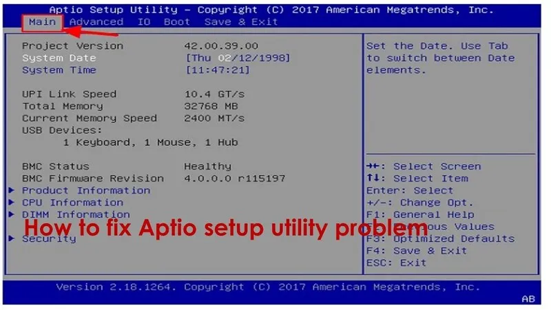 Aptio setup utility copyright c 2012 american megatrends inc 6 1