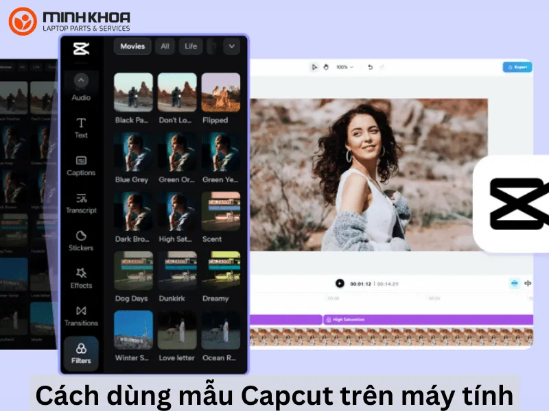 Cách dùng mẫu capcut trên máy tính 