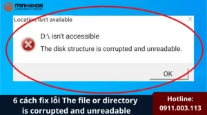 The file or directory is corrupted and unreadable 20