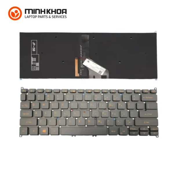 Ban phim zin led laptop Acer SF514 52 cap nho Chu Vang