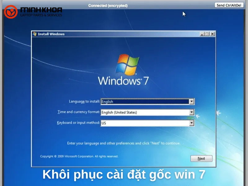 Khôi phục cài đặt gốc win 7