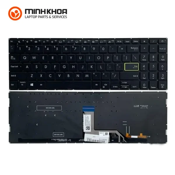 Ban phim zin laptop Asus VivoBook X52 S533 den