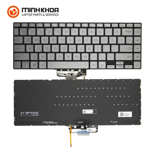 Ban phim zin led laptop Asus Zenbook 14 Q408 Q407 bac