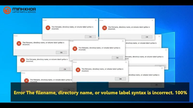 The filename directory name or volume label syntax is incorrect 16