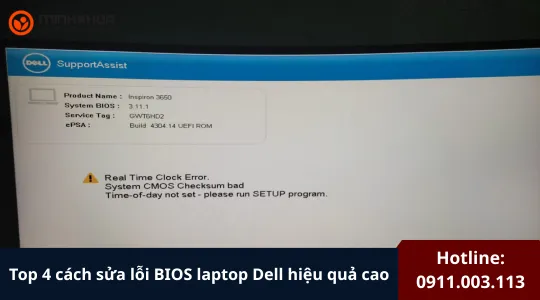 Sửa lỗi BIOS laptop Dell