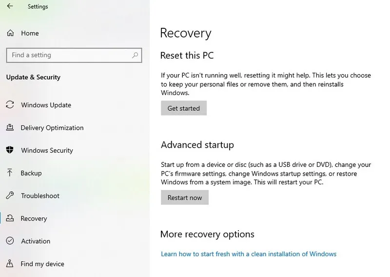 3 cách sửa lỗi Could Not Find The Recovery Environment trên windows 6 Sua loi Could Not Find The Recovery Environment tren windows 1