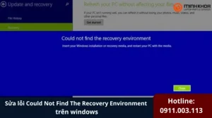 Sua loi Could Not Find The Recovery Environment tren windows 11