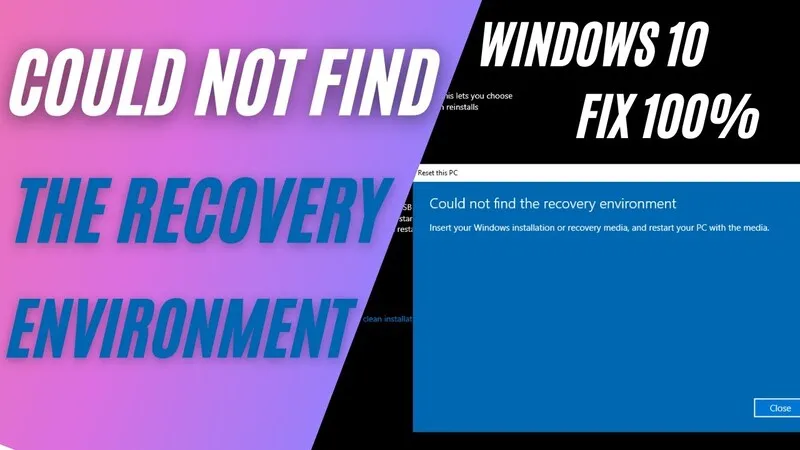 Sua loi Could Not Find The Recovery Environment tren windows 16