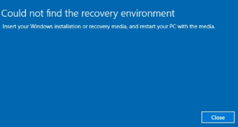 3 cách sửa lỗi Could Not Find The Recovery Environment trên windows 8 Sua loi Could Not Find The Recovery Environment tren windows 7
