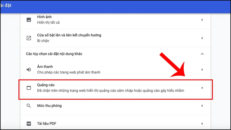 4 phương pháp tắt quảng cáo ở góc phải màn hình chrome 7 Tat quang cao o goc phai man hinh Chrome 6