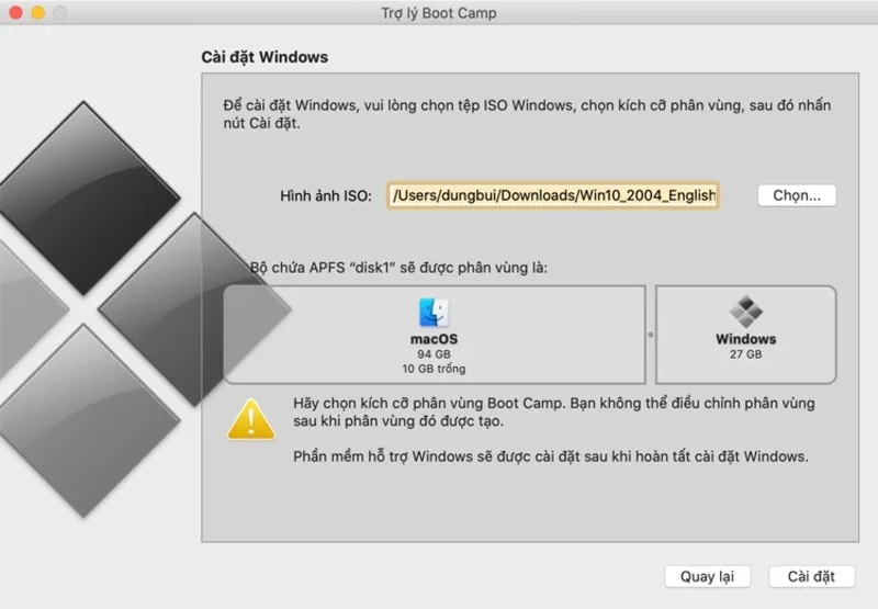 Sửa lỗi khi cài win 10 trên Mac (Dấu hiệu, Nguyên nhân & Hướng dẫn) 15 Sua loi khi cai win 10 tren Mac 19