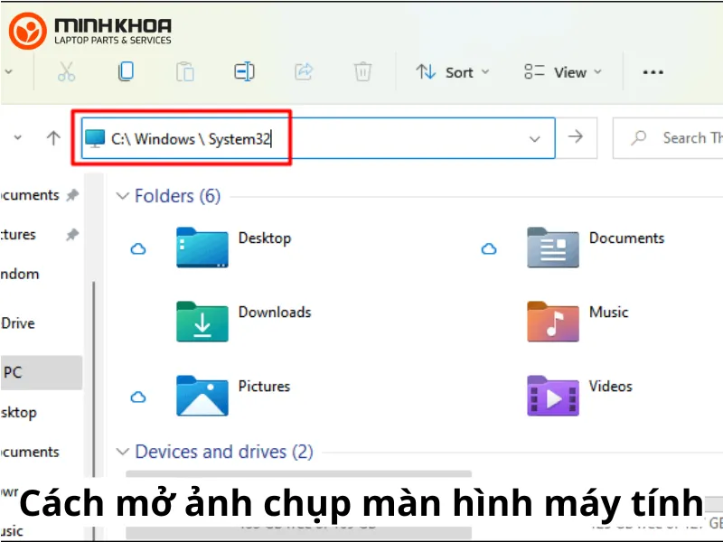 Cách mở ảnh chụp màn hình máy tính
