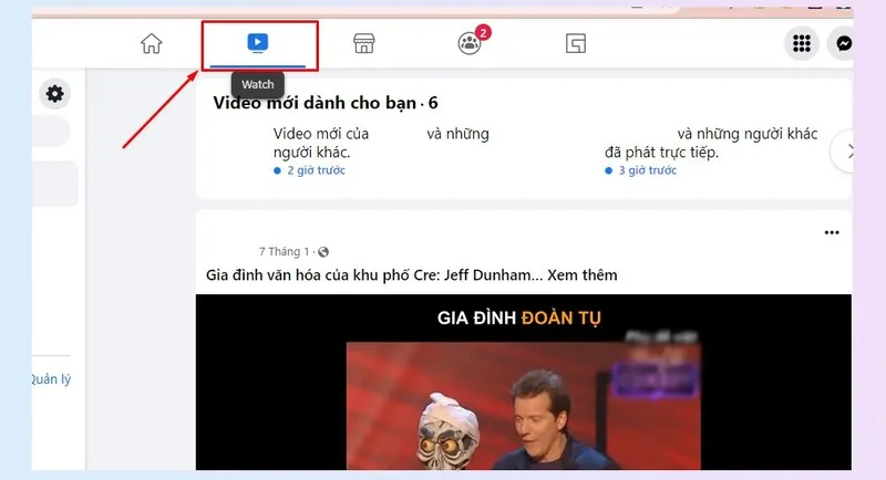 Xoa video da xem tren Watch Facebook tren may tinh 1