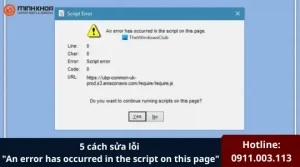 An error has occurred in the script on this page 10