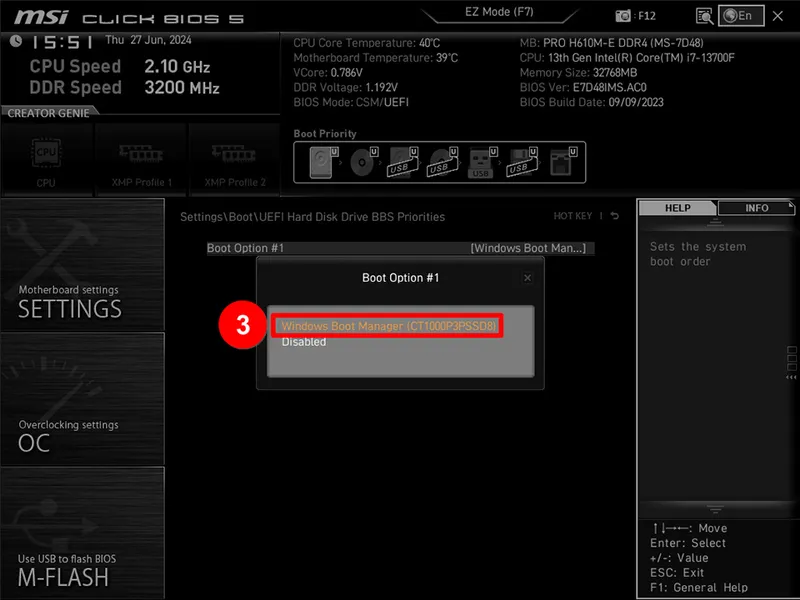 Boot main MSI 26