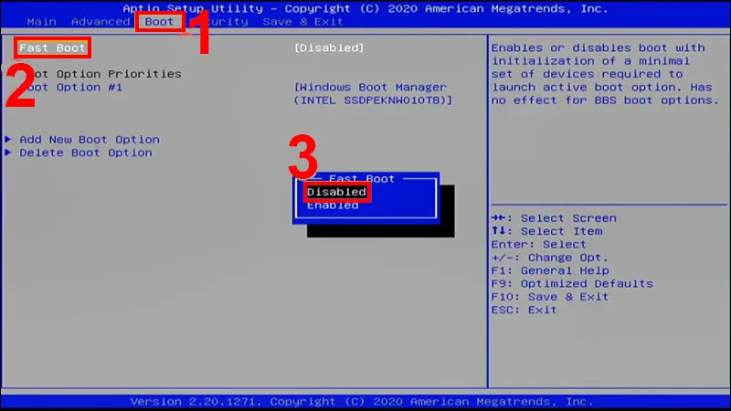 Boot main MSI 3