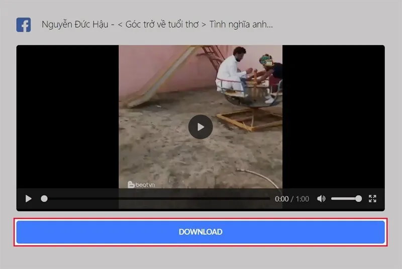 Cach tai video tu Facebook ve may tinh 22