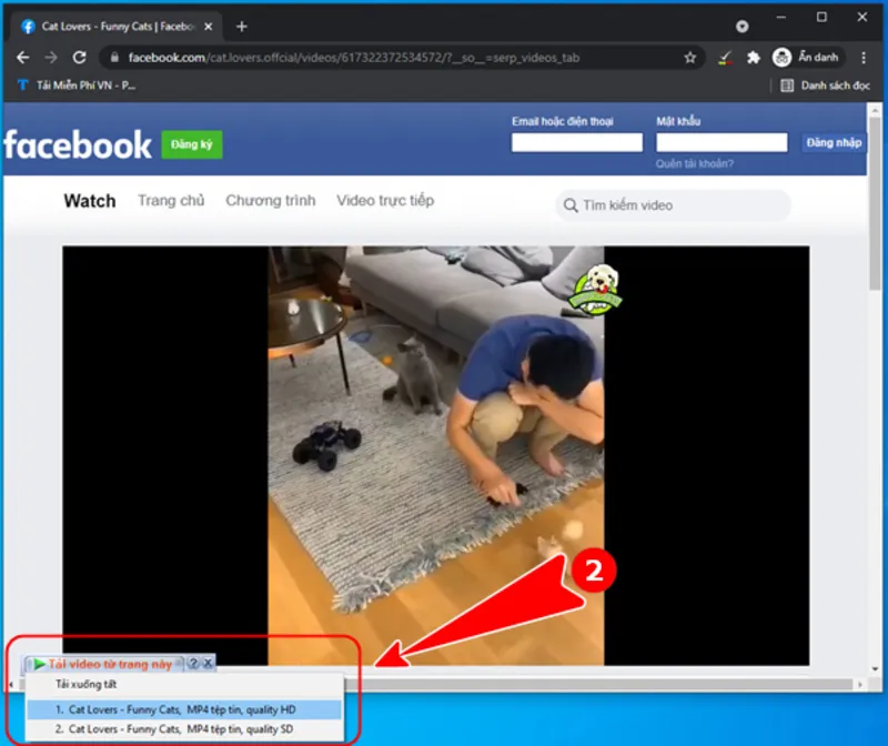 Cach tai video tu Facebook ve may tinh 23
