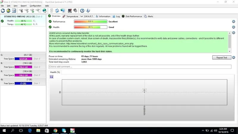Chi tiết về phần mềm Hard Disk Sentinel 11 Hard Disk Sentinel 13