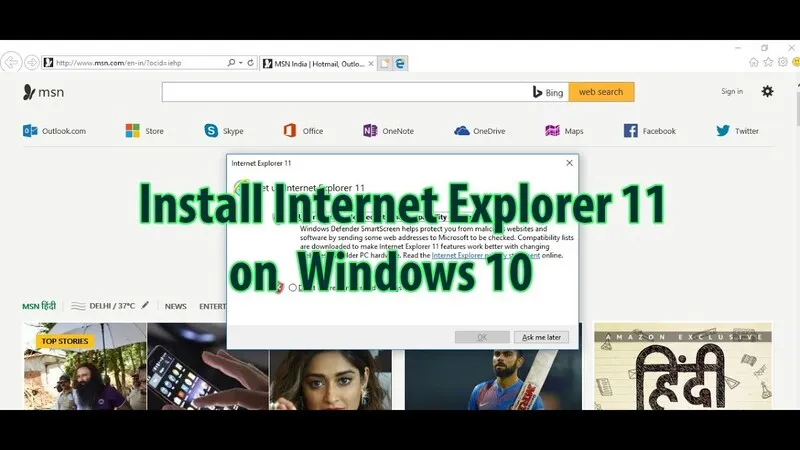How to install internet explorer on windows 10 17