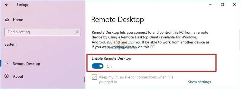 Hướng dẫn mở port remote desktop win 10 để truy cập máy tính từ xa 36 Mo port remote desktop win 10 14