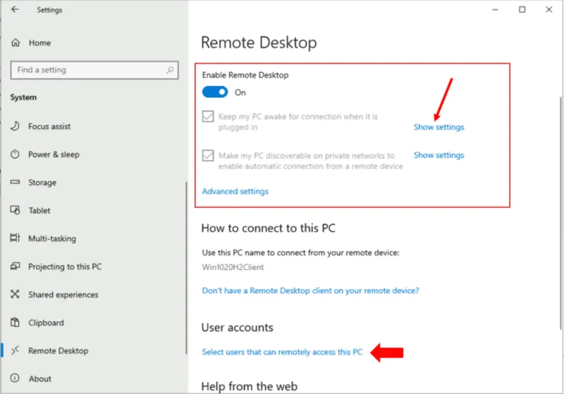 Hướng dẫn mở port remote desktop win 10 để truy cập máy tính từ xa 37 Mo port remote desktop win 10 33