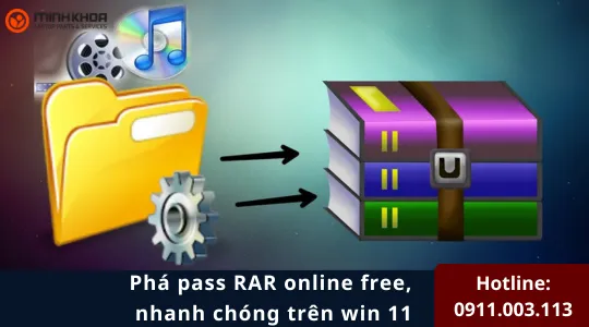 Phá pass RAR online free, nhanh chóng trên win 11 3 Phá pass RAR online