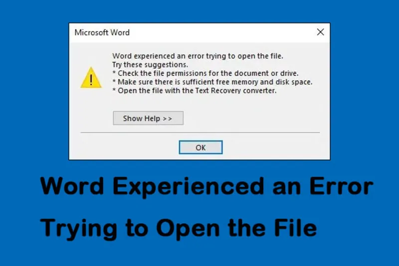 BỎ TÚI 5+ sửa lỗi Word experienced an error trying to open the file 31 Word experienced an error trying to open the file 4
