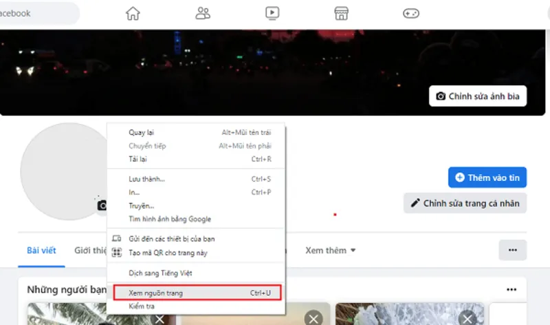 Cach xem ai vao Facebook cua minh gan day tren laptop 13