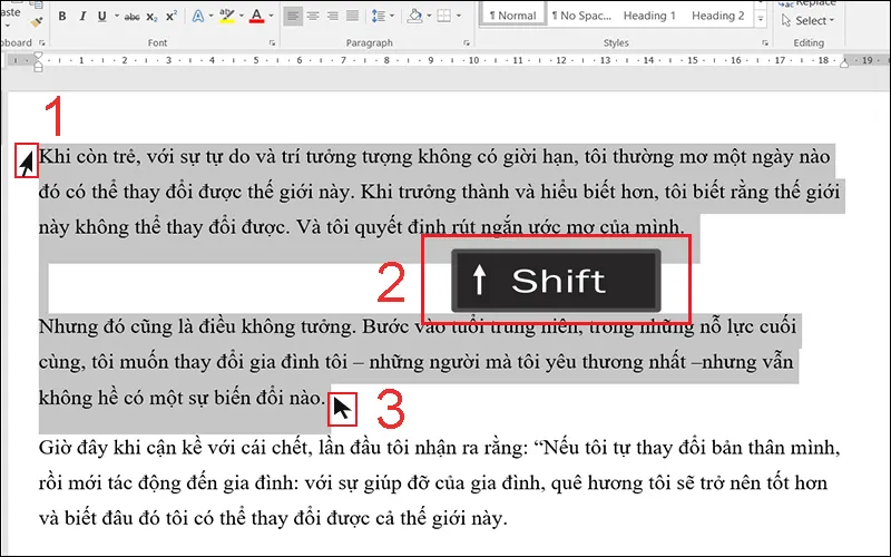 Can chu vao giua o trong word 2010 1