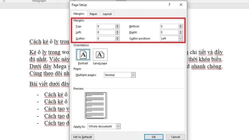 Can chu vao giua o trong word 2010 11