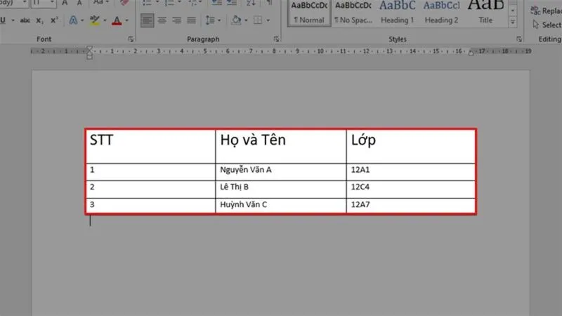 Can chu vao giua o trong word 2010 3
