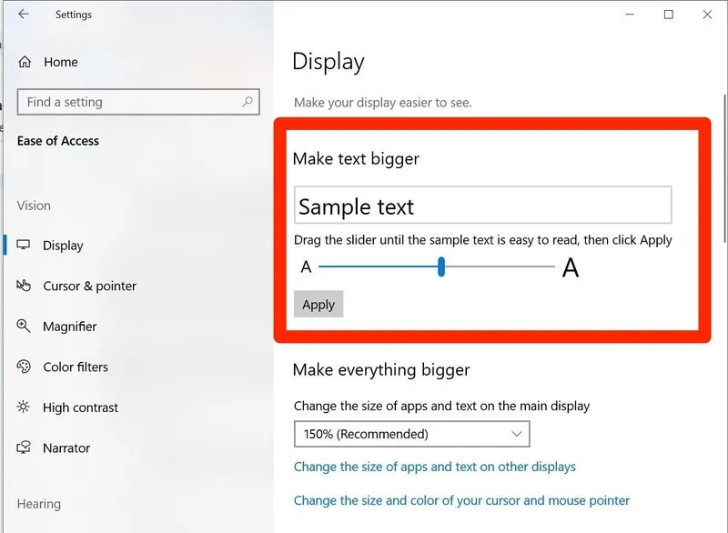 Cách chỉnh cỡ chữ trên máy tính Windows 10, 11 và Mac 21 Chinh co chu tren may tinh 17
