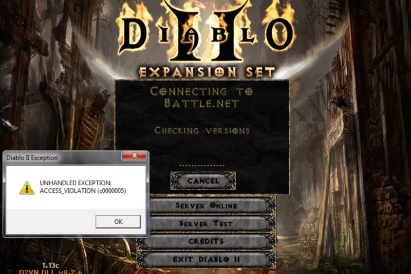 Mách bạn cách sửa lỗi Diablo 2 Unhandled Exception 21 Loi Diablo 2 Unhandled Exception 21