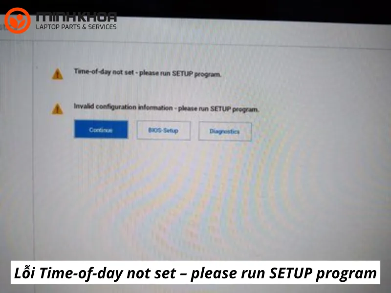 Lỗi Time-of-day not set – please run SETUP program