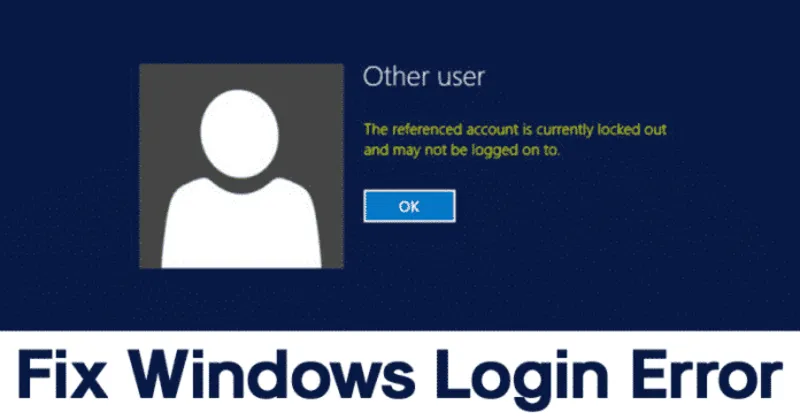Loi the referenced account is currently locked tren Windows 24