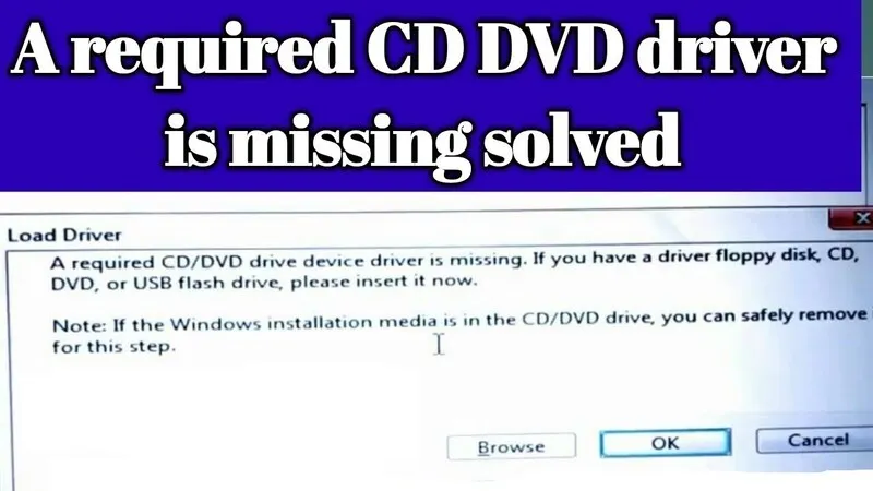 Cách sửa lỗi CD/ DVD drive device driver is missing khi cài Win 7, 8, 10 cho laptop 23 CD DVD drive device driver is missing 13