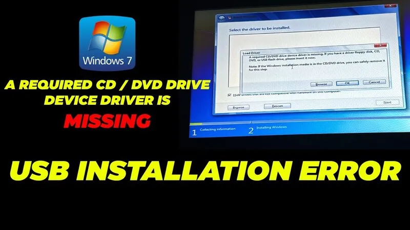 Cách sửa lỗi CD/ DVD drive device driver is missing khi cài Win 7, 8, 10 cho laptop 3 CD DVD drive device driver is missing 14