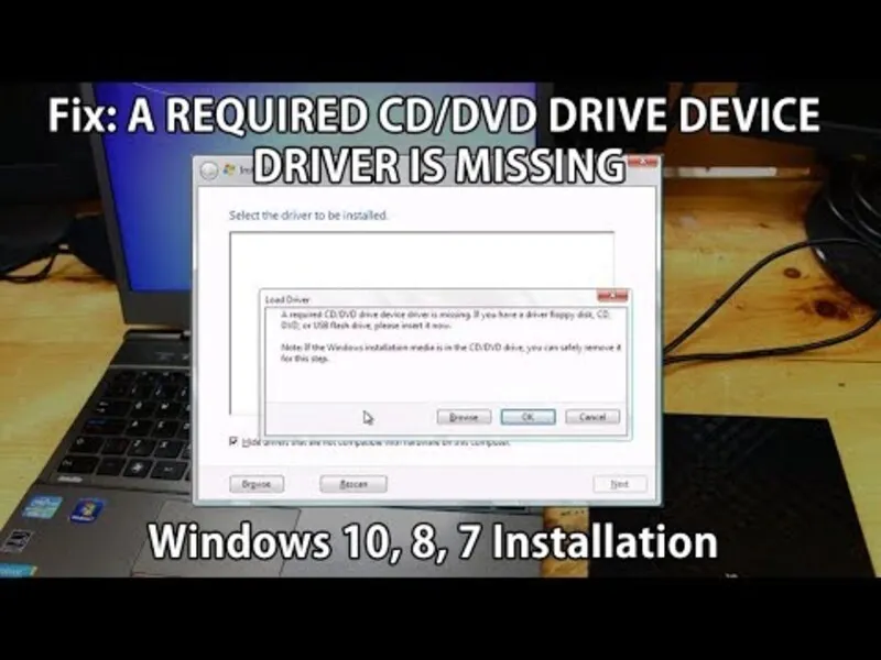Cách sửa lỗi CD/ DVD drive device driver is missing khi cài Win 7, 8, 10 cho laptop 6 CD DVD drive device driver is missing 5