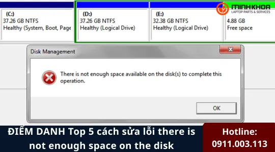 Loi there is not enough space on the disk 8