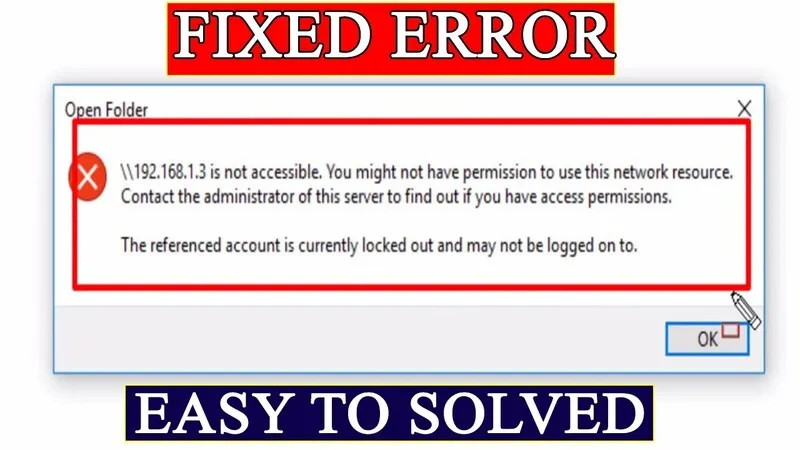 Loi you might not have permission to use this network resource 26