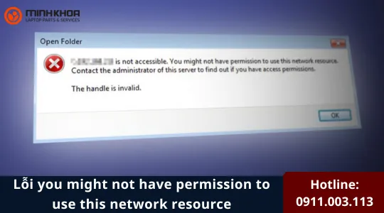 Lỗi you might not have permission to use this network resource