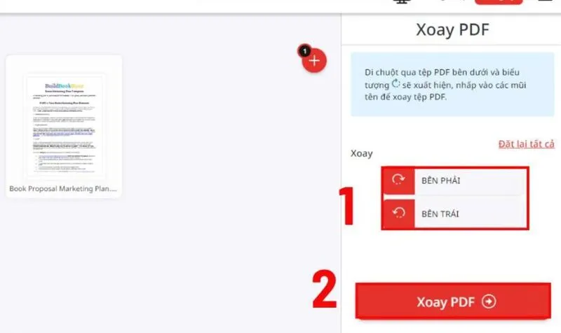 Xoay file PDF tren laptop 12