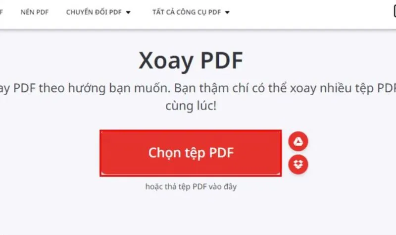 Xoay file PDF tren laptop 13