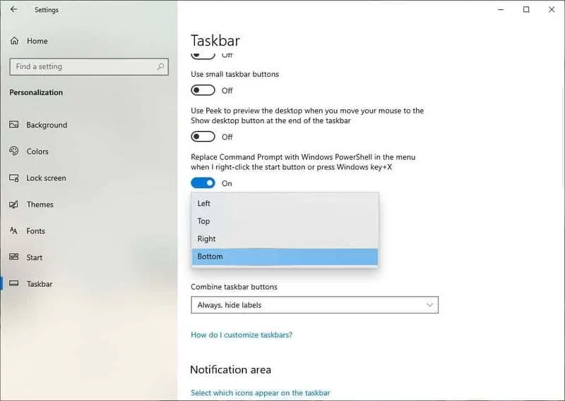 Cach chinh thanh Taskbar trong win 7 14
